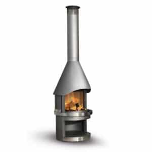 HERMAPRO Vario 80 Gartenkamin in grau | GLATT