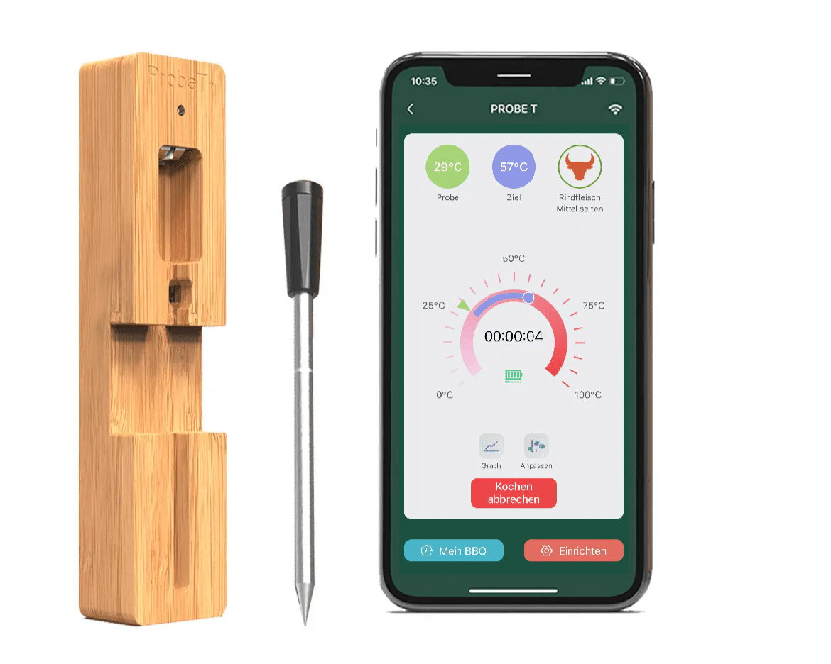 Fleischthermometer_de Fleischthermometer Digital mit App